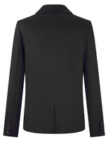 1 x RAW Customer Returns Tapata Blazer Women Long Sleeve Jacket Solid Color Lapel Elegant Business Blazer with Pocket and Buttons, Black, Medium - RRP €42.74