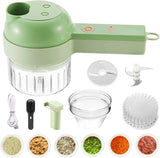 1 x RAW Customer Returns JTWEB Electric Chopper Cordless Mini Chopper Set Portable Vegetable Cutter with Cleaning Brush for Onion Pepper Ginger Green  - RRP €20.4