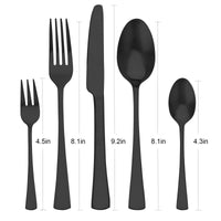 1 x RAW Customer Returns Cutlery set for 6 people, Bettlife Black 30-piece cutlery set, monobloc knife, polished stainless steel, dishwasher safe - RRP €31.24