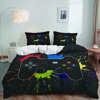 13 x Brand New HOSIMA Gamepad Bedding for Kids Boys Teenagers 2 Piece Gamer Duvet Cover Set for Single Bed, 1 x 135x200cm Modern Printed Duvet Covers with Zipper and 1 x 80x80cm Pillowcase - RRP €467.87