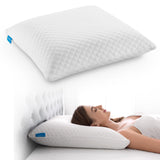 1 x RAW Customer Returns NOFFA Pillow Flat Thin 40x60, Flat Pillow for Stomach Sleepers, Memory Foam Low Pillow for Children, Back Sleepers, Viscous Sleeping Pillow 6 cm Height - RRP €39.97