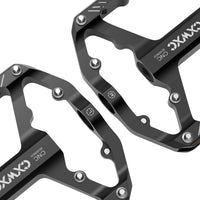 1 x RAW Customer Returns CXWXC Bicycle Pedals with Reflectors 9 16 Inch CNC Aluminum MTB Pedals Lightweight Anti-Slip for Mountain Bike, City Bike, Road Bike Black, M  - RRP €30.16