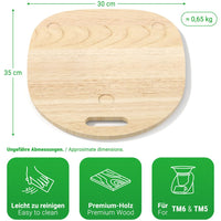 1 x RAW Customer Returns Siegvoll sliding board for Thermomix TM6 TM5 made of wood, glider effortless moving rolling board, accessories for Thermomix TM6 TM5 - RRP €39.34