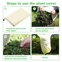 1 x Brand New Autumn winter protection for plants 240x200cm winter plant protection cover for potted plants, frost protection protective cover potted plant bag plant covers with zipper drawstring - RRP €16.13