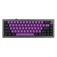 1 x RAW Customer Returns EPOMAKER EK68 65 Gasket NKRO Mechanical Keyboard, Hot Swappable Triple Mode Gaming Keyboard with 3000mAh Battery, RGB Backlight for Office Home Win Mac Black Purple, Flamingo Switch  - RRP €118.02