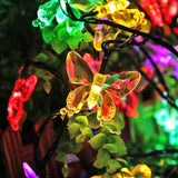 1 x RAW Customer Returns SALCAR Solar String of LED Lights 5 Meters, 20 Butterfly Decoration, Solar String Light for Christmas, Parties, Celebrations RGB  - RRP €11.09