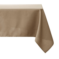 1 x RAW Customer Returns Deconovo linen look tablecloth, water-repellent tablecloth, lotus effect tablecloth, 130x220 cm, taupe - RRP €20.3