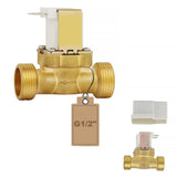 1 x RAW Customer Returns EXLECO 12V NC G1 2 Solenoid Valve DC Brass Electric Solenoid Valve 2 Way Water Inlet Normally Closed Solenoid Valve for Water Supply - RRP €14.9