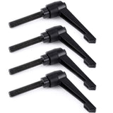 1 x RAW Customer Returns Clamping Lever Handle, Adjustable Mounting Handle, M8 Adjustable Clamping Lever with Threaded Bushing, Retaining Lever with Bolt, for Machine Tools, Welding Machines Pack of 4 - Black Clamping Lever M8-40mm  - RRP €24.0