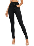 1 x RAW Customer Returns YBENLOVER Women s High Waist Stretch Skinny Jeans with Pockets, Black, M - RRP €24.0