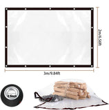 1 x RAW Customer Returns Waterproof Transparent Tarpaulin, 2x3m Tarpaulin With Eyelets, Greenhouse Pet Hutch Roof, Weatherproof Tarpaulin Foldable Tarpaulin, PVC Waterproof Rain Cover, Tarpaulin Transparent Tarpaulin - RRP €19.15