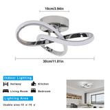 1 x RAW Customer Returns Comely LED ceiling light, 30W 3300LM ceiling lamp 6500K cool white light, creative flower shape acrylic LED ceiling lighting for bedroom, living room, dining room, hallway, silver - RRP €38.34