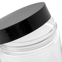 1 x RAW Customer Returns CHEUKYIU 24 Pack 250ml Clear Plastic Black Airtight Jars with Lid for Kitchen Home Food - RRP €24.59