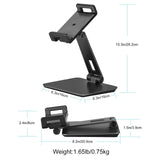 1 x RAW Customer Returns SHUOSUO Tablet Stand Adjustable Foldable, Heavy Aluminum Tablet Mount Holder Table, Compatible with iPad Pro Air Mini, Samsung Tab, Surface Pro, Kindle Fire 7-13 inch Dark Gray  - RRP €38.99