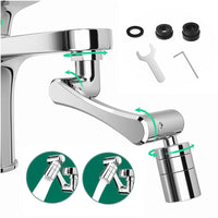 1 x RAW Customer Returns 1440 Rotating Faucet Attachment, ROSYNEY 1080 Degree Rotating Multifunctional Extension Faucet Updated Version , 1080 Faucet Aerator, 2 Modes M20 M22 M24 G1 2, 55 64 , 15 16  - RRP €19.14