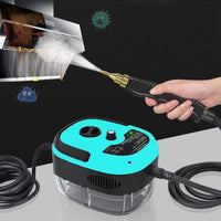 1 x RAW Customer Returns Ailgely Steam Cleaner, 2500W Portable Handheld Steam Cleaner, High Temperature Pressure Steam Cleaning Machine with Brush Heads, for Kitchen Furniture Floor Bathroom Car Window Carpets EU Plug, Blue  - RRP €79.19