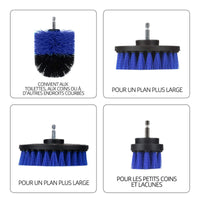 13 x Brand New Rotary Drill Cleaning Brush 4 Pieces Car Cleaning Screwdriver Brush, Brush for Drill Car Tile Carpet Bathtub Kitchen Toilet Blue  - RRP €207.74