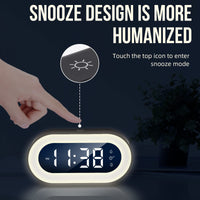 3 x RAW Customer Returns SUCHDECO alarm clock with light, digital alarm clock, alarm clock without ticking, 18 music ringtones, snooze function, double alarm clock, LED night light alarm clock - RRP €56.46