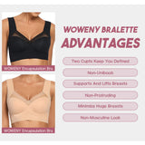 1 x RAW Customer Returns WOWENY Wireless Bras for Women Sleep Bra Bralette Crop Top Comfort Top Full Coverage Thin Soft Bras Bustier Light Support - RRP €24.0