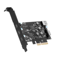 1 x RAW Customer Returns USB C PCIe expansion card 5 ports, PCIe 4X to USB 3.2 gen2 10 Gpbs with 3 USB C 2 internal ports 1x USB A, 1x USB Type EA Key 20 Pin PCI-E to USB Express Card for Desktop PC - RRP €40.99