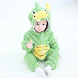 1 x RAW Customer Returns FANCYINN Baby Winter Green Dinosaur Cute Baby Costume Costumes Cartoon Animal Romper Girls and Boys 24-30M - RRP €31.98