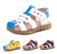 1 x RAW Customer Returns SMajong Boys Girls Closed Sandals Summer Outdoor Leisure Leather Shoes Ultralight Breathable Flat Sandals - RRP €60.0