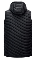 1 x Brand New AIEOE Men s Warm Vest Men s Outdoor Cotton Lining Stand Collar Windproof Quilted Vest Transition Vest - Black, 3XL - RRP €42.98