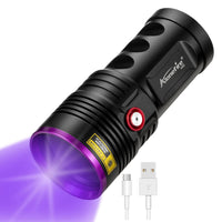 1 x RAW Customer Returns Alonefire H42UV 36W 365nm UV Flashlight USB Rechargeable Blacklight Pet Urine Detector for Resin Curing, Amber, Fishing, Geocaching, Scorpion with Charging Station, UV Protective Glasses, 4 x Battery - RRP €67.99