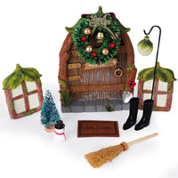 2 x Brand New Yuragim Fairy Door Garden Glow in the Dark Miniature Fairy Window and Door, Fairy Garden Front Door, Gnome Door Patio Lawn Ornament Accessories Gardens Outdoor Statues Trees Decoration Christmas Gift Children - RRP €40.8