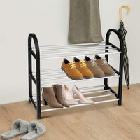 1 x RAW Customer Returns Atyhao Shoe Rack Organizer Bench Plastic Aluminum Metal Shoes Shelf Closet Cabinet Tool 50x19x42cm  - RRP €31.58