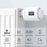 1 x RAW Customer Returns SALCAR Smart Radiator Thermostat Compatible Amazon Alexa Google Assistant Programmable Thermostat with OLED Display Tuya ZigBee Smart Radiator - RRP €38.99