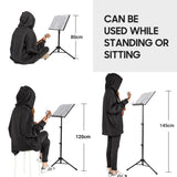 1 x RAW Customer Returns CAHAYA Metal Music Stand Foldable Height Adjustable Adjustable Music Stand Table Stand 2 in 1 Dual Use with Waterproof Carrying Bag CY0194 - RRP €32.93