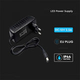 1 x RAW Customer Returns V-TAC power supply adapter 12V 30W 2.5A for cameras, LED strips, modem - transformer 12V - power adapter for screens and electronic devices - input AC 100-240V - Euro plug - RRP €21.6