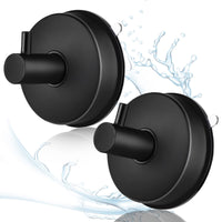 1 x RAW Customer Returns lalago 2 pieces suction cup hooks 304  suction hooks suction buttons suction cups for windows, waterproof suction cup hooks suction holder, towel hooks bathrobe hooks without drilling, load capacity 7 kg PC, black - RRP €16.13