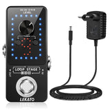 1 x RAW Customer Returns Guitar Looper with Power Supply, LEKATO 9 Loops 40 Minutes Recording Time Guitar Looper Built-in Tuner Unlimited Overdub Electronic Looper Effect Pedal for Electric Guitar Bass with Adapter  - RRP €76.99