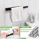 3 x Brand New MEYDLL towel holder without drilling, wavy shaped towel holder black, stainless steel towel holder bathroom, self-adhesive towel holder wall, towel rail for bathroom and kitchen - RRP €23.76