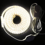 1 x RAW Customer Returns Xunata Warm White LED Strip with Switch and Power Supply 220V 3014 120 LED m IP65 Waterproof Flexible LED Strip for Roof Ladder Kitchen Cable Decoration 15m - RRP €20.4