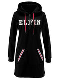 1 x RAW Customer Returns DOTIN women s hoodie long-sleeved hoodie dress sweat dress autumn winter sweat jacket long sweater jumper, black, S - RRP €34.42