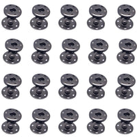 12 x Brand New 20 pairs of metal sewing snap fasteners, sewing snap fasteners, 21 mm sewing snap fasteners, snap fasteners set, metal snap fasteners, snap fasteners set, for wallets, clothing, sewing repairs, crafts, DIY, gun black - RRP €244.8