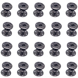 6 x Brand New 20 pairs of metal sewing snap fasteners, sewing snap fasteners, 21 mm sewing snap fasteners, snap fasteners set, metal snap fasteners, snap fasteners set, for wallets, clothing, sewing repairs, crafts, DIY, gun black - RRP €122.4