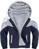 1 x Brand New JACKETOWN boys sweat jacket lined children s hoodie sweatshirt hooded sweater fleece jacket with hood long-sleeved warm winter jacket classic sweater with zipper white blue-S  - RRP €47.99