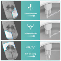 1 x RAW Customer Returns Bidet attachment - MUJIUSHI non-electric bidet toilet attachment with retractable self-cleaning double nozzles, front and rear cleaning, adjustable pressure switch for cold water - RRP €35.69