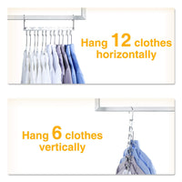 1 x RAW Customer Returns HOUSE DAY Clothes Hangers Space Saving Non-Slip Closet Organizer 8 Pieces Made of Metal for Heavy Clothes L26cm - RRP €17.03