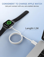 1 x RAW Customer Returns iWatch Charging Cable, Marchpower Magnetic Charging Cable to USB C for Watches iWatch Charger Wireless Portable Charger Compatible with Watch Series7 SE 6 5 4 3 2 1 38mm,40mm,42mm,44mm  - RRP €14.99