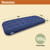 1 x RAW Customer Returns Milestone camping air mattress for one person, unisex, flocked 88010 - RRP €19.99