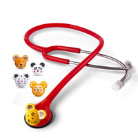 1 x RAW Customer Returns Scian HS-30Q Medical Stethoscope for Children with Multiple Colors, Cartoon Animals Design Stethoscope for Clinicians, Nurses, Home Use Red  - RRP €18.13