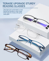 1 x RAW Customer Returns TERAISE 4PCS Reading Glasses for Men, Blue Light Reading Glasses, Lightweight Comfortable Reading Glasses for Men and Women, Sturdy Computer Glasses including Glasses Case 1.0X  - RRP €22.07