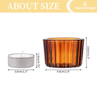 2 x Brand New Romadedi Amber tealight holder glass tealight glasses clear candle glasses tealight glass set for tealights candles candle holder candle glass for wedding party Christmas table decoration dining table decoration, set of 24 - RRP €73.96