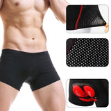 1 x RAW Customer Returns NuCamper Men s Cycling Underpants Padded with Elastic 5D Gel Seat Pad Shockproof Quick-drying Breathable Cycling Underpants Bicycle Underwear - RRP €18.65