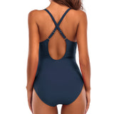 1 x RAW Customer Returns YNIQUE One-Piece Swimsuit Women s Tummy Control Swimwear V-Neck Swimsuit Women s Criss Cross Monokinis - RRP €26.94